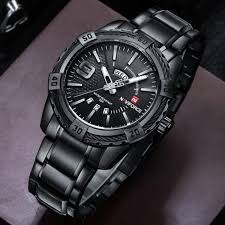 NaviForce NF9117 Day Date Function Luxury Stainless Steel Watch ,