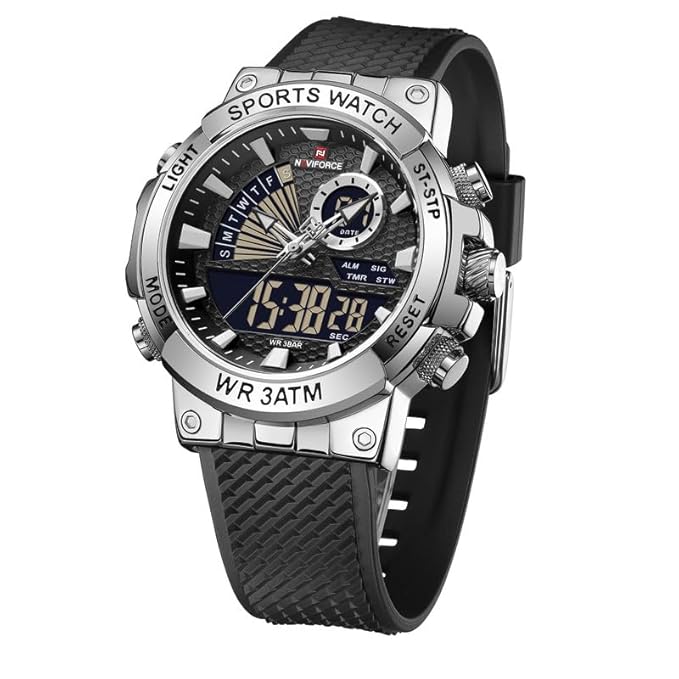 NAVIFORCE NF9219 Men’s Luxury Fashion Quartz Watches -S/W/B