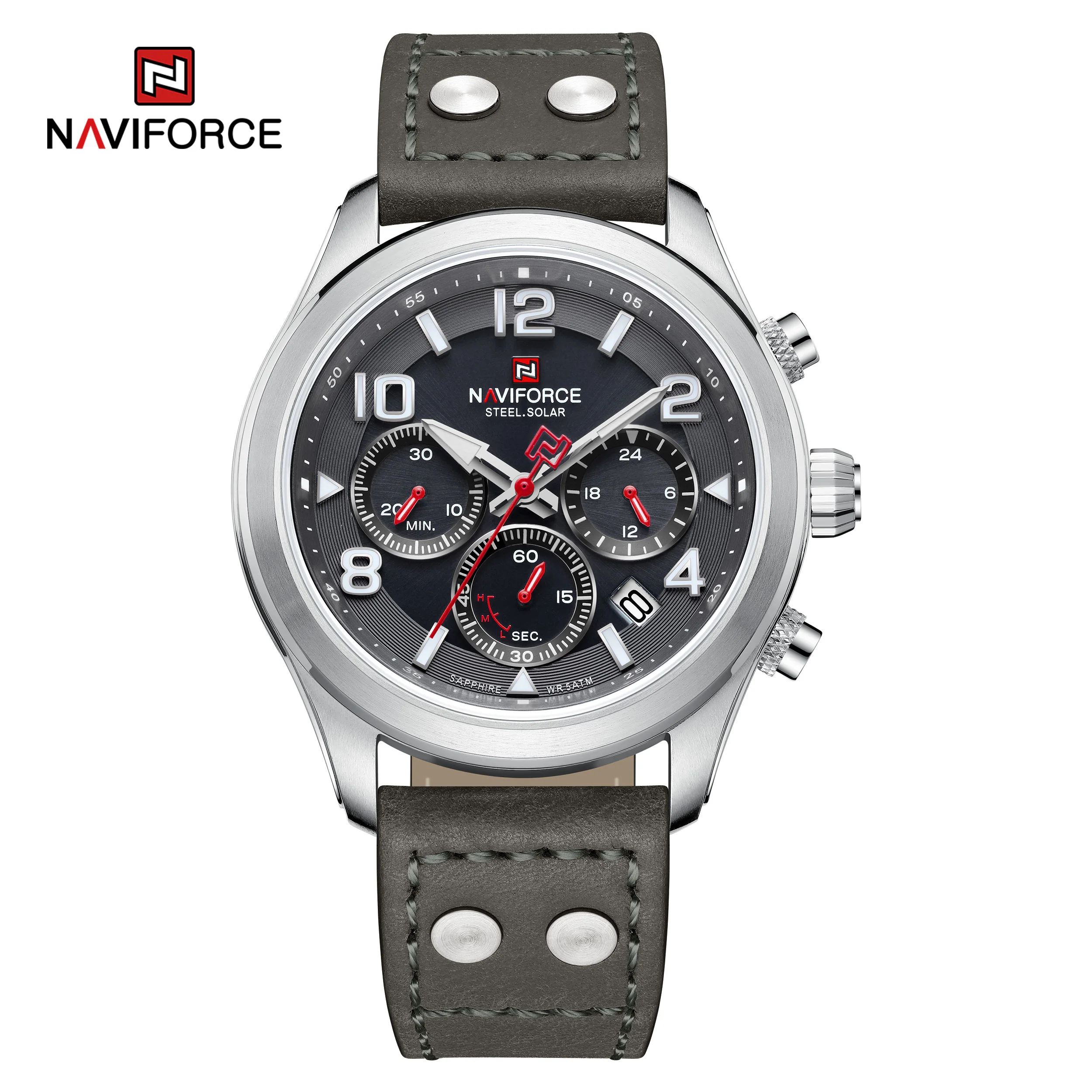 Naviforce NFS1006 Solar Watch ( New Arrival)-Silver/Gray