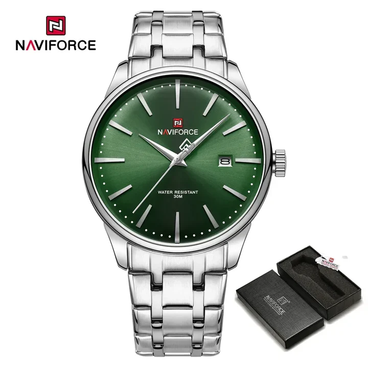 NAVIFORCE NF9230Fashion New Quartz Stainless Steel Strap Business Luxury Waterproof Men’s Wristwatches-S/GN/S