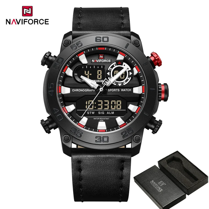 NAVIFORCE 9235 Men Watch-B/W/B