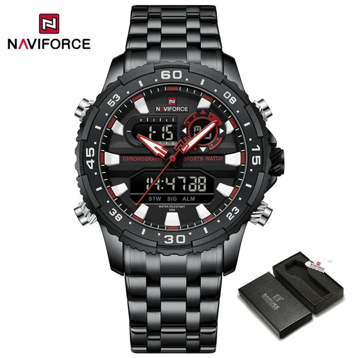 NAVIFORCE NF9234 Men’s Watch-B/R/B