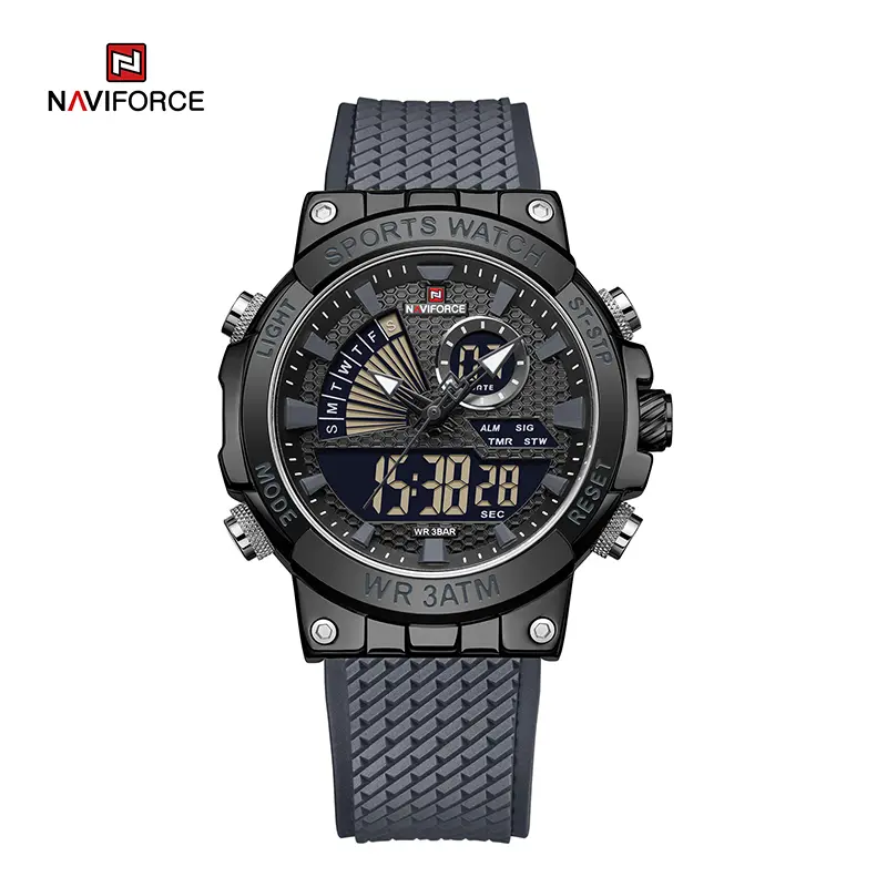 NAVIFORCE NF9219 Men’s Luxury Fashion Quartz Watches -B/GY/GY