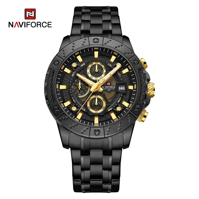NAVIFORCE NF9227 Hollow Mechanical Style Men’s Watch-B/G/B