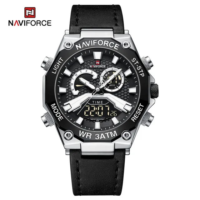 NaviForce NF-9220 Dual Time Latest Edition Wrist Watch -S/B/B