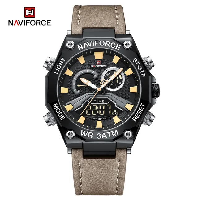 NaviForce NF-9220 Dual Time Latest Edition Wrist Watch -B/Y/BN