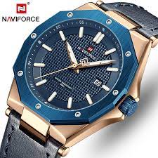 NAVIFORCE 9200L Fashion Casual Simple Quartz Leather Watch-RG/BE/BE