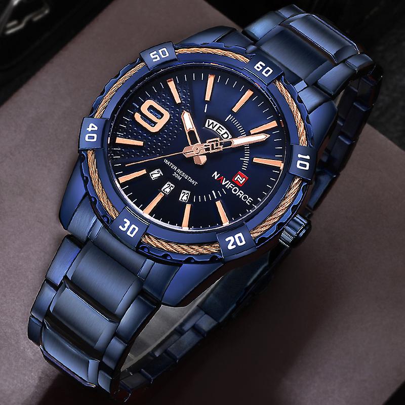 NAVIFORCE 9117S Luxury Brand Mens Sport Watch-BE/BE
