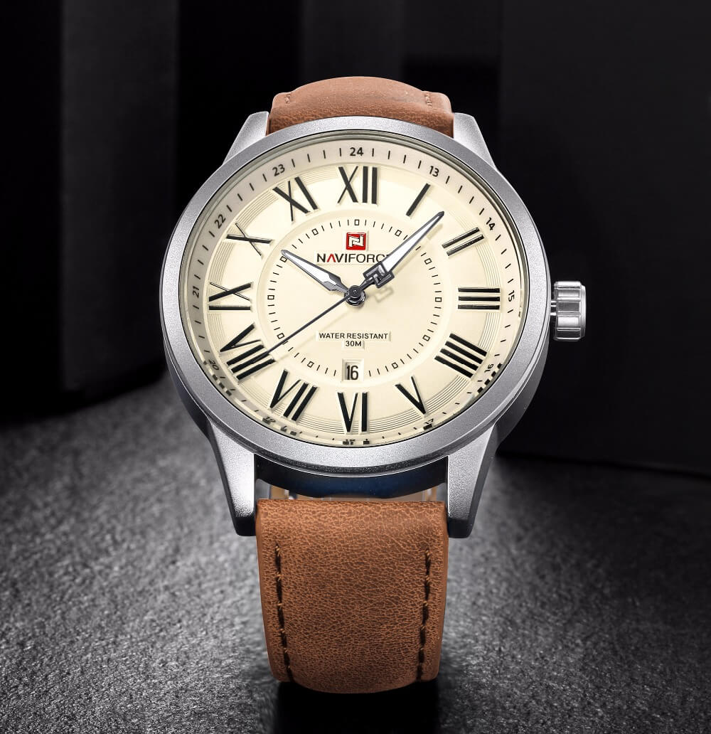 NAVIFORCE Nf9126 Date Function Analog Watch For Men-S/Y/BN