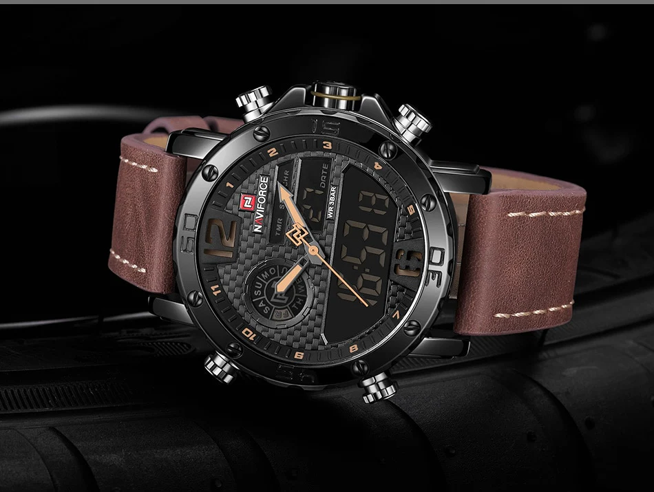 Naviforce NF9134 Quartz Fashion Watch Men Watch-B/Y BN