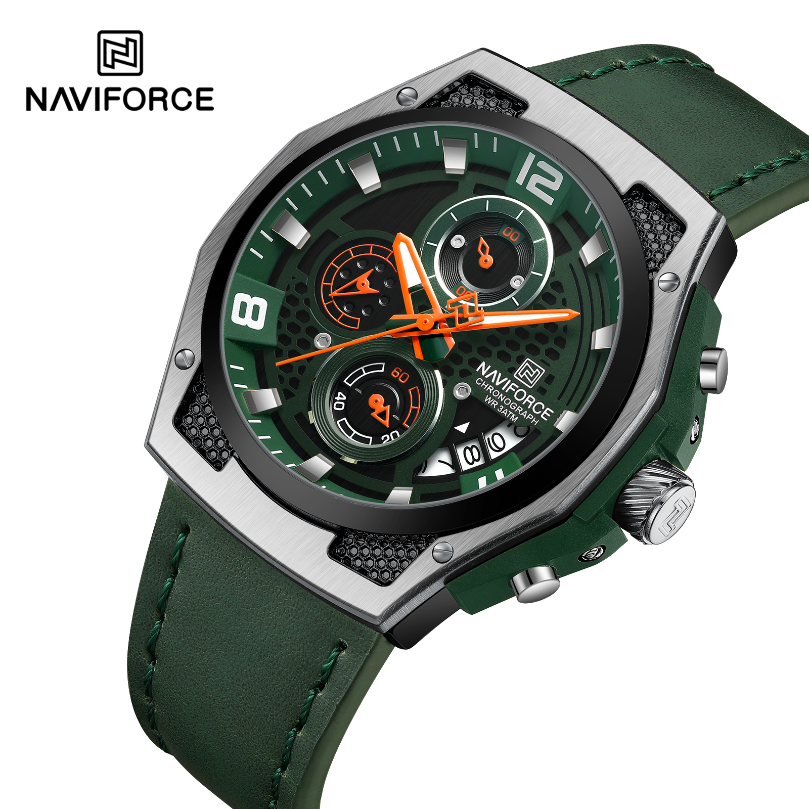 NAVIFORCE NF 8051L Sport Chronograph Wristwatch-S/GN/GN