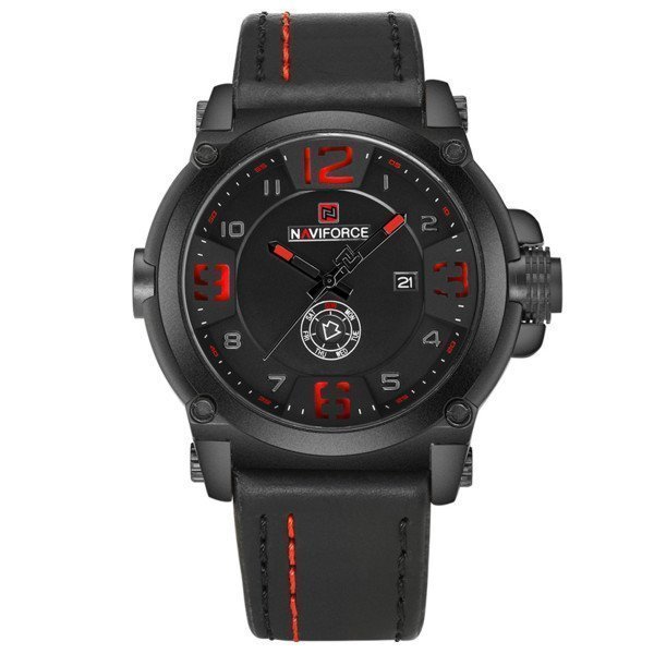 NAVIFORCE NF9099 Day/ Date Function Casual Quartz Watch For Men-B/R/B