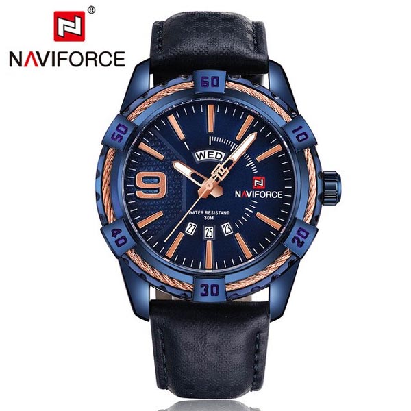 NAVIFORCE 9117L BRG Men Watches Fashion Quartz Wrist Watch-BE/BE