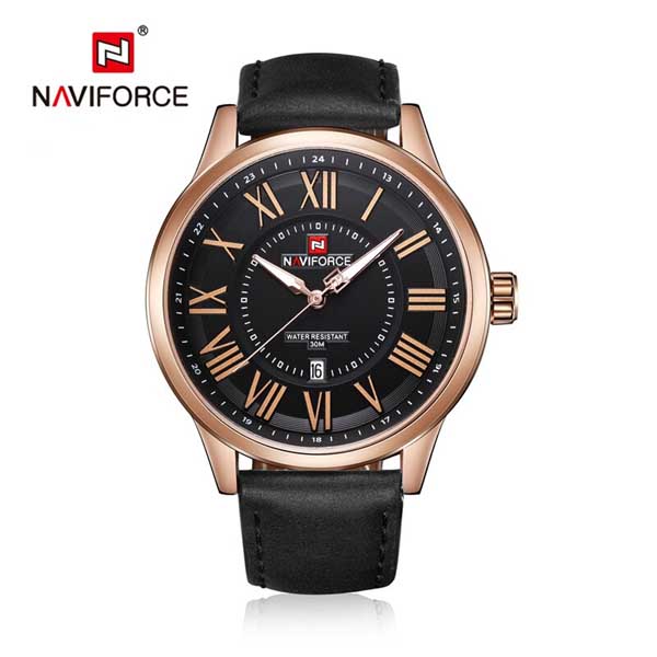 NAVIFORCE Nf9126 Date Function Analog Watch For Men-RG/B/B