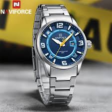NAVIFORCE 8044 Casual Sport Military Waterproof Stainless Steel Quartz Men Wristwatch-S/BE/S