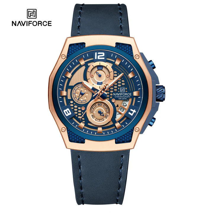 NAVIFORCE NF 8051L Sport Chronograph Wristwatch-RG/BE/BE