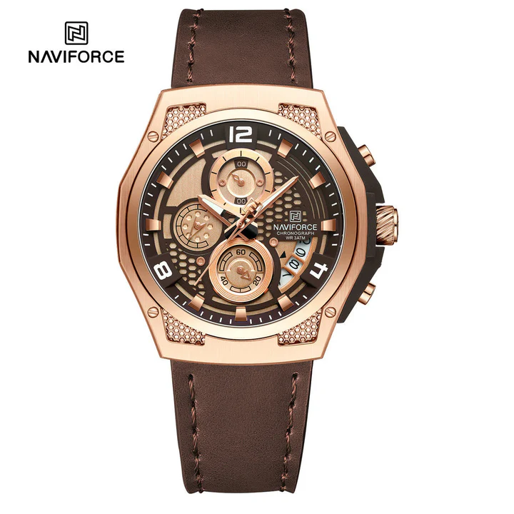 NAVIFORCE NF 8051L Sport Chronograph Wristwatch-RG/CE/BN
