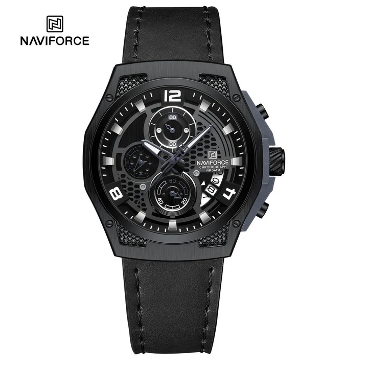 NAVIFORCE NF 8051L Sport Chronograph Wristwatch-B/GY/B