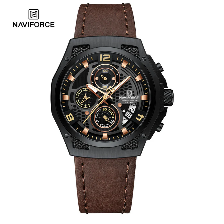 NAVIFORCE NF 8051L Sport Chronograph Wristwatch-B/Y/BN