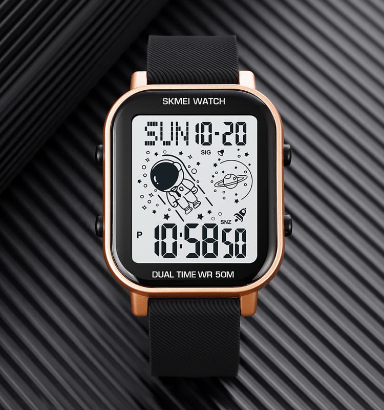 Skmei – 1971 – Luminous Stopwatch 50 ATM Waterproof – Rosegold